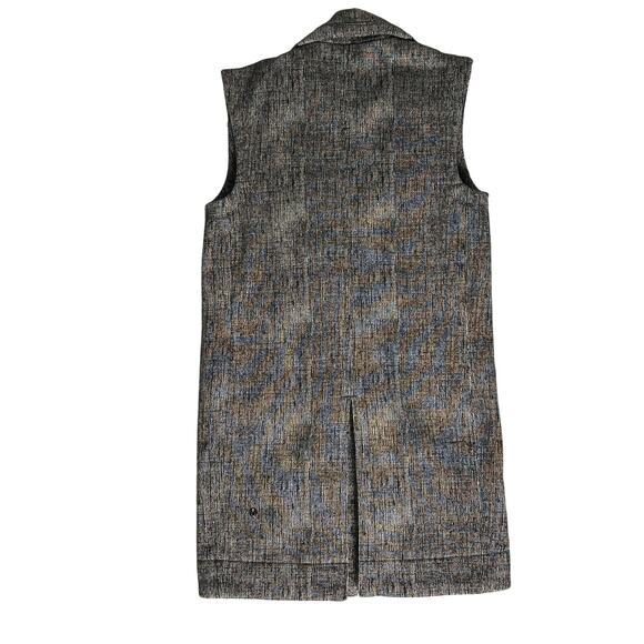 Lululemon Sz 2 Blazer Vest Burlap Texture Black Dune French Terry‎ Soft Stretchy - Picture 5 of 12